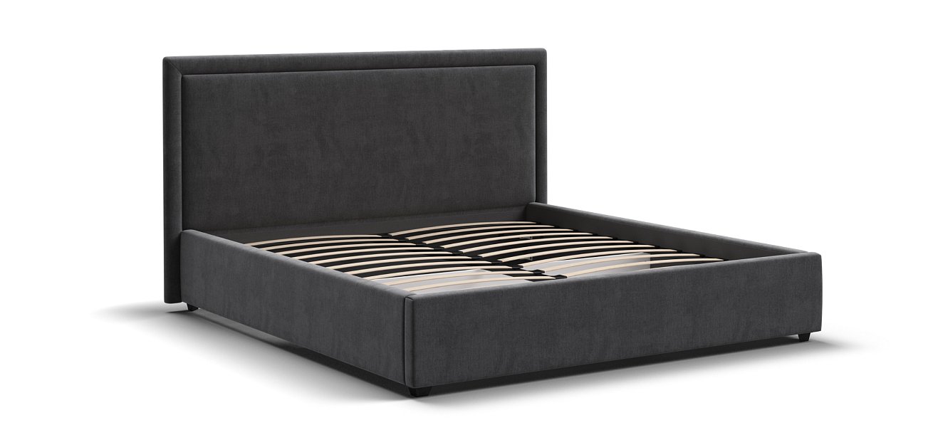 Кровать Фрея 160*200 с ПМ MONOLIT Серая - купить в Озерце