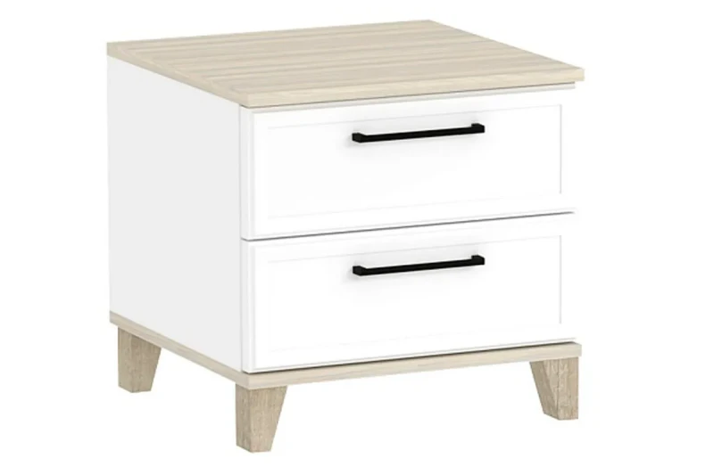 Тумба прикроватная Aurelio 41 (Белый/Блеквуд) — Мебель-центр Озерцо