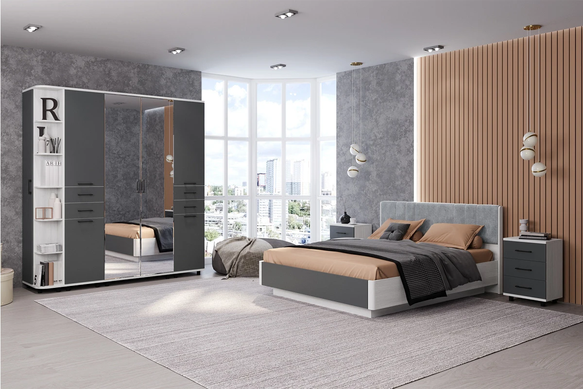 Шкаф многоцелевой ШК-5025-СЯ-АМ (Снежный Ясень/Антрацит Матовый) в мебель-центре Озерцо