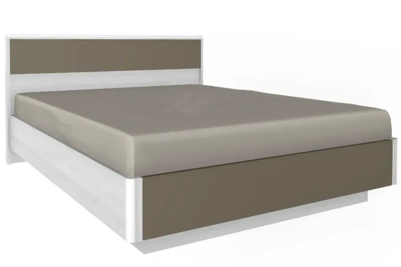 Кровать КР-4003-СЯ-ЛМ 160х200 (Снежный Ясень/Латте Матовый) - купить в Озерце
