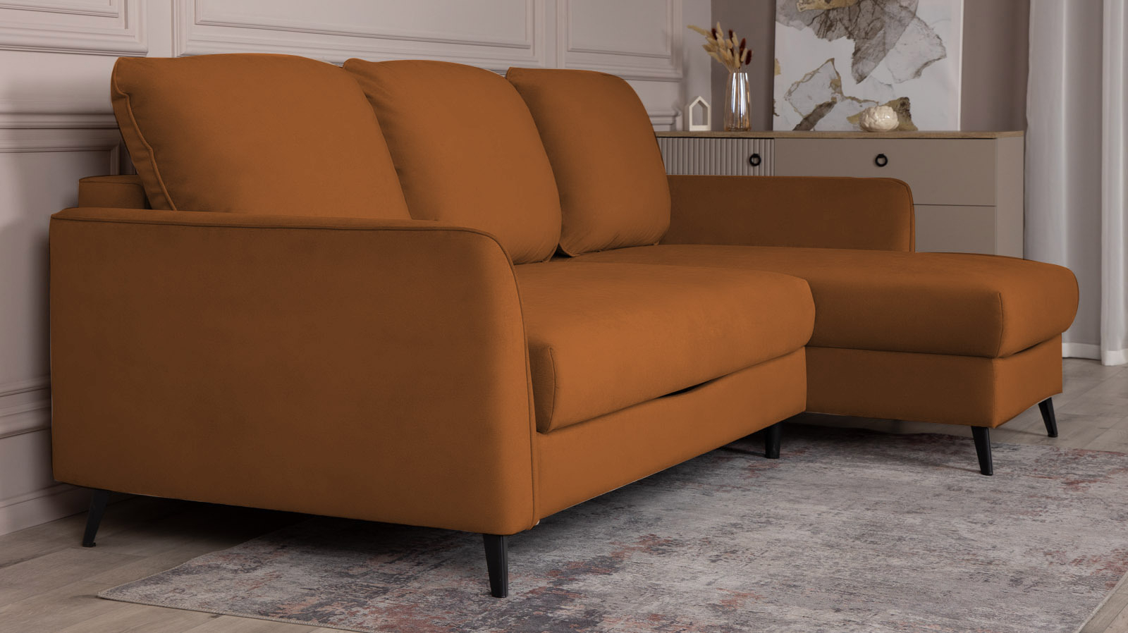 Диван -кровать угловой Laguna, Тк. Casanova Desert 159x245 — купить в Озерце