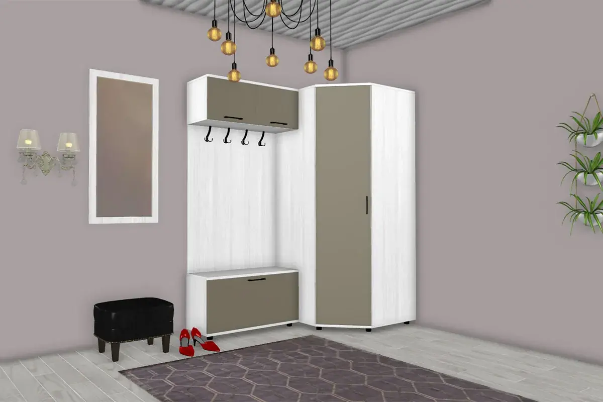 Шкаф для одежды и белья ШК-5011-СЯ-ЛМ (Снежный Ясень/Латте Матовый) в мебель-центре Озерцо