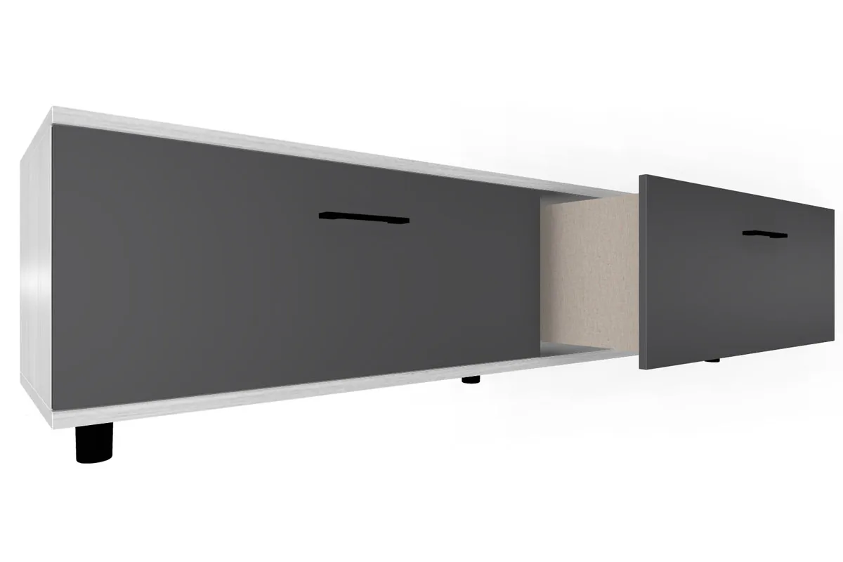 Тумба ТБ-5038-СЯ-АМ (Снежный Ясень/Антрацит Матовый) — Мебель-центр Озерцо