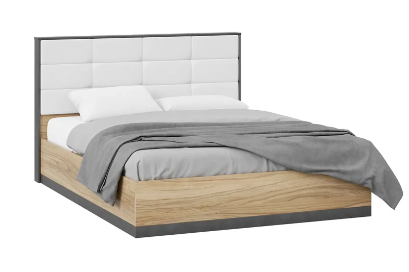 Кровать без ПМ Рико 160х200 СМ-340.01.01 (Белый/Матера/Яблоня Беллуно) - купить в Озерце