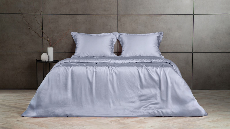 Постельное белье Comfort Solid Tencel, цвет: Васильковый (односпал) 140x205, без простыни в мебель-центре Озерцо