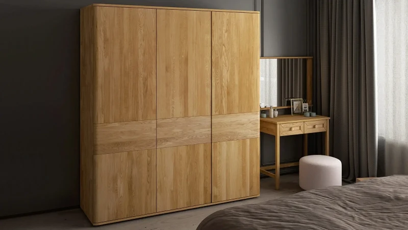 Шкаф трёхдверный Bridget plus, цвет Дуб натуральный 58.2x180 — купить в Озерце