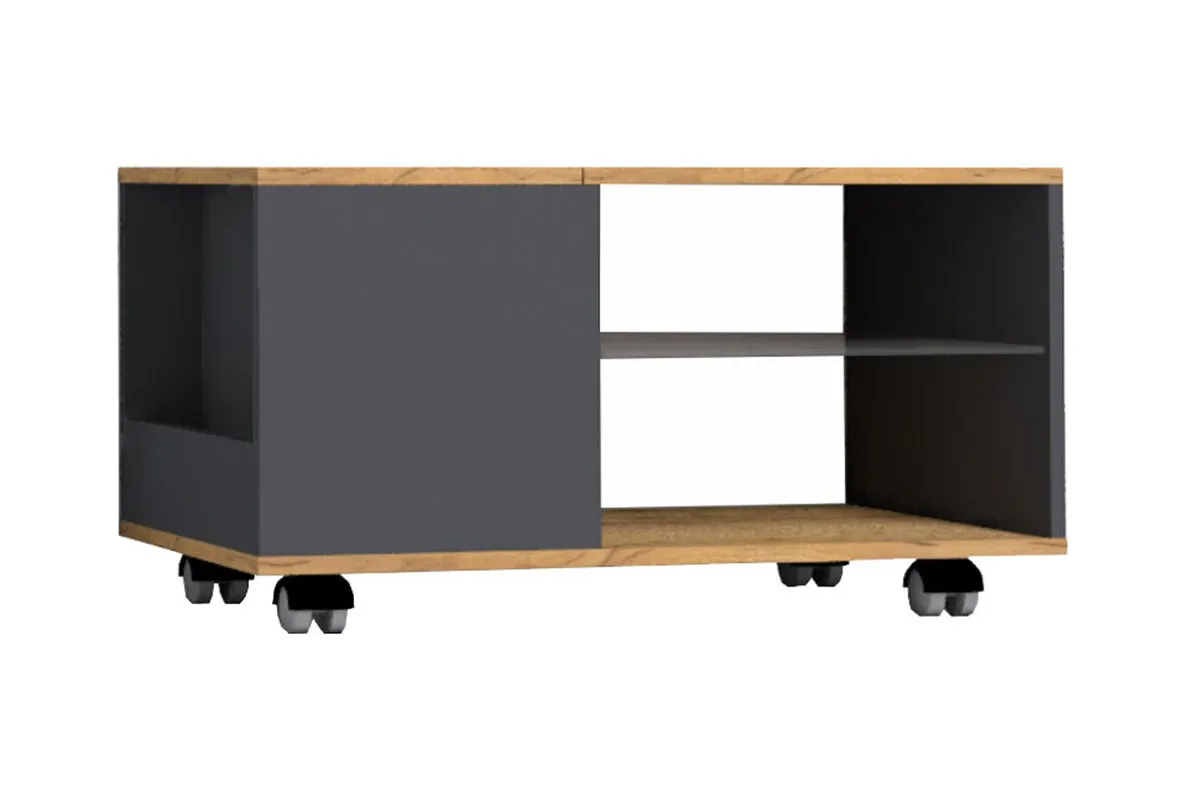 Стол журнальный Crown 16 (Дуб Золотистый/Графит) — Мебель-центр Озерцо