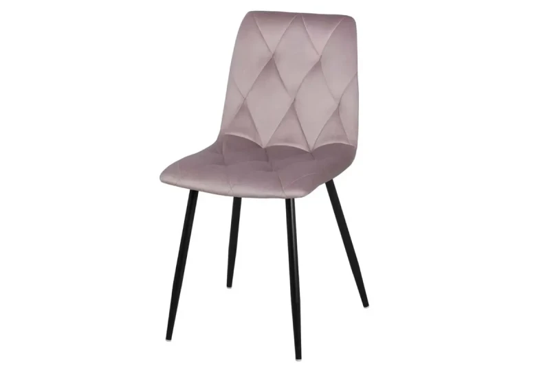 Стул Регги каркас Муар черный, велюр (Velluto 14 фламинго) СРП-066 - купить в Озерце