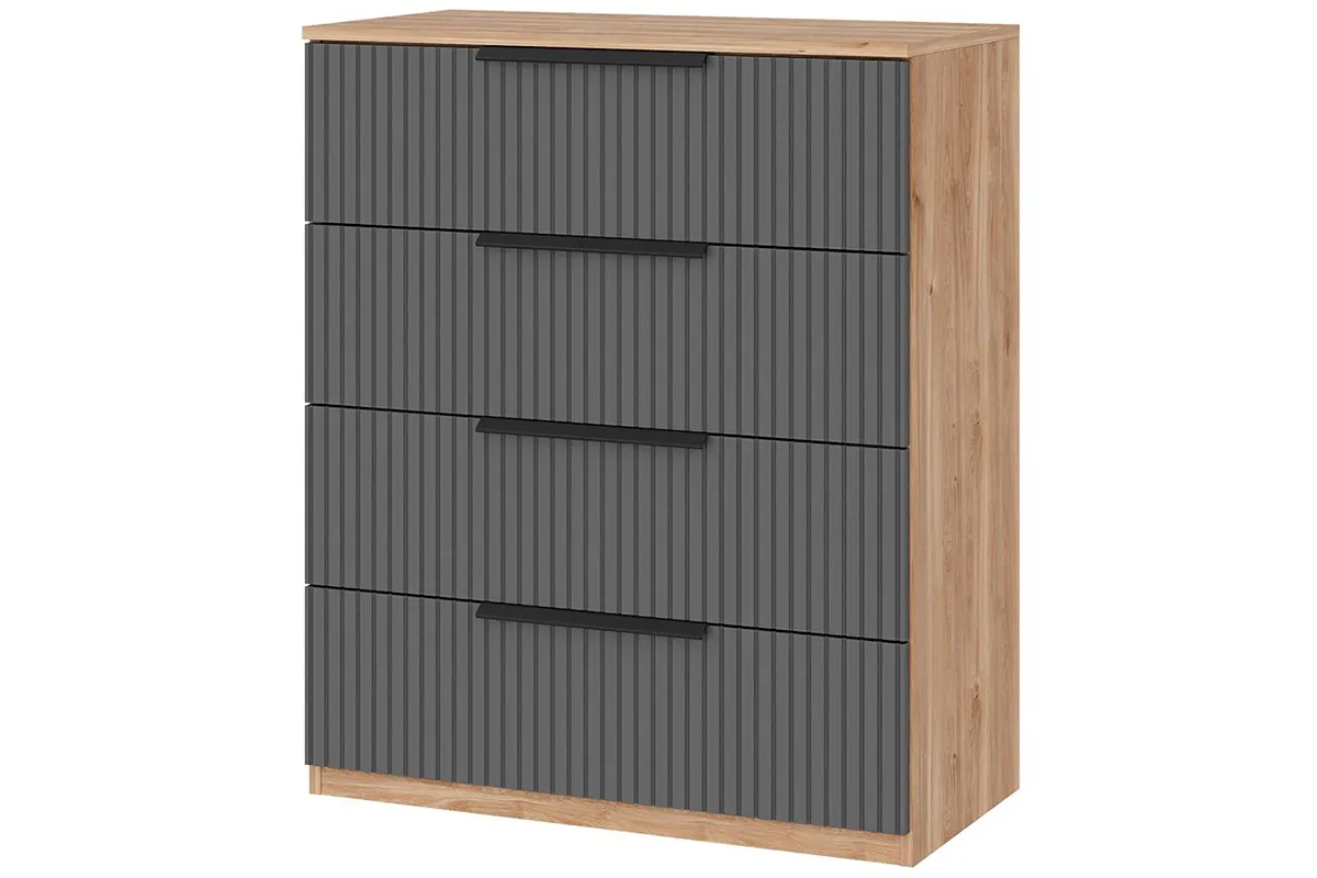 Спальный гарнитур Астория №1 / без кровати (Дуб кастелло медовый / Графит софт) - купить в Озерце