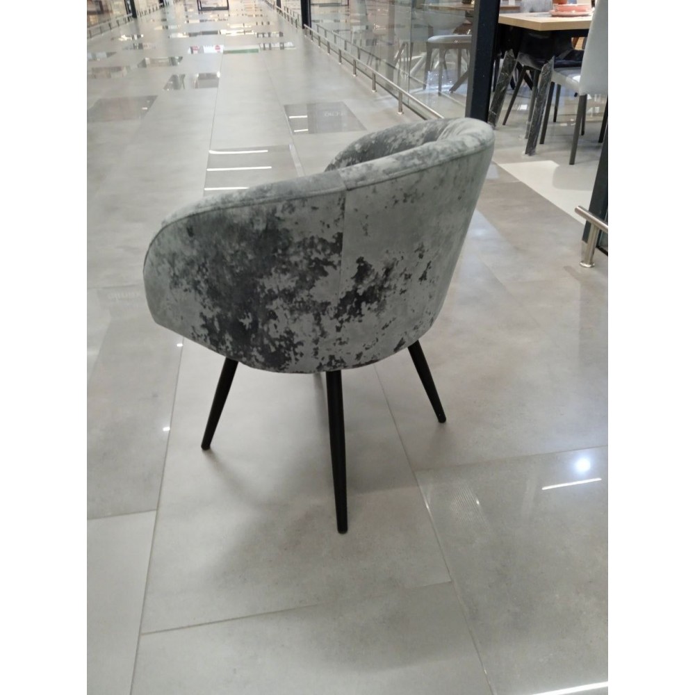 Стул КРИСТИНА-S/AL ROT муар черный/ 5CRUSH23 - купить в Озерце