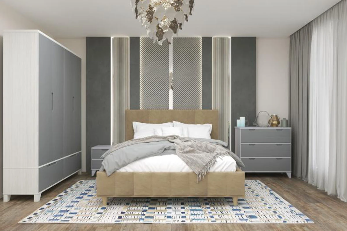 Кровать Сицилия 160х200 с ПМ Civilia 04 (Бежевый) 1 кат. - купить в Озерце