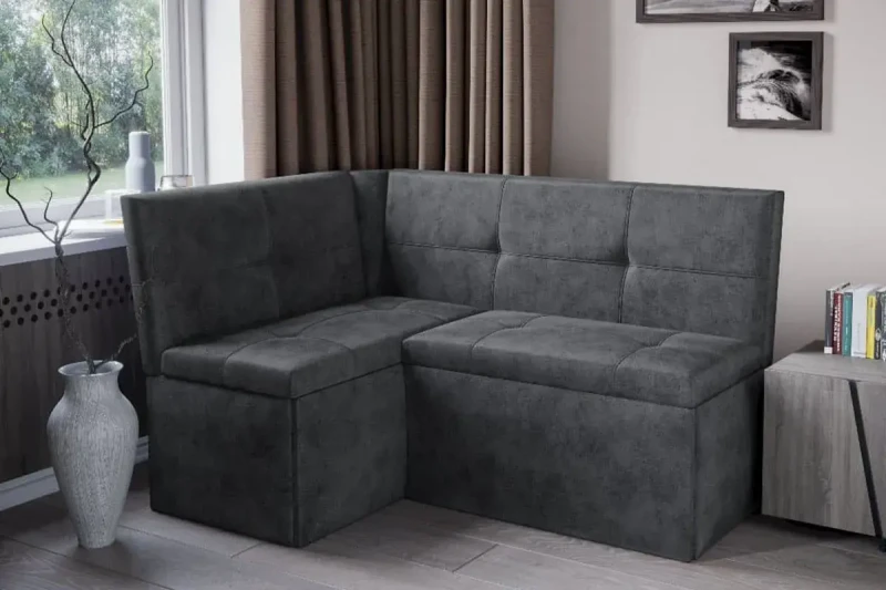 Скамья угловая Вегас (Ткань / Темно-серая) - купить в Озерце