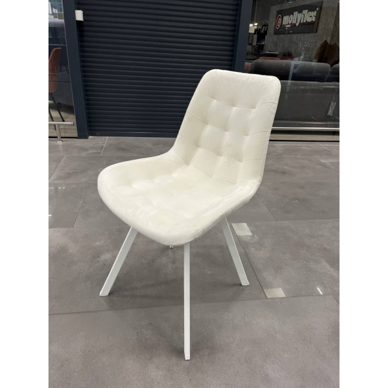 Стул поворотный 360 Гармония муар белый/ белый 5РОМ01 - купить в Озерце