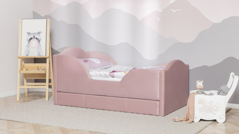 Детская кровать Shell, Тк. Sky Velvet 01 80x160 — Мебель-центр Озерцо