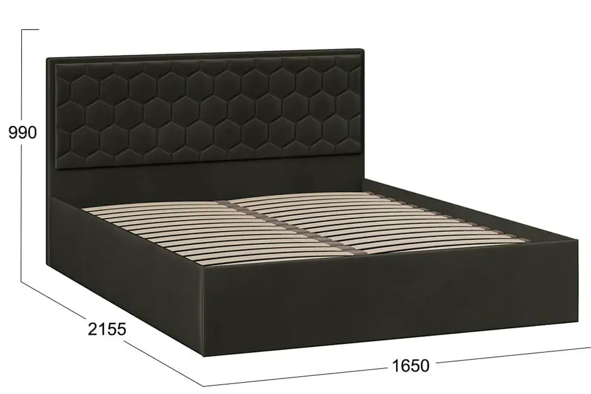 Кровать универсальная Порто без ПМ 160х200 (Велюр/Confetti Stone) - купить в Озерце