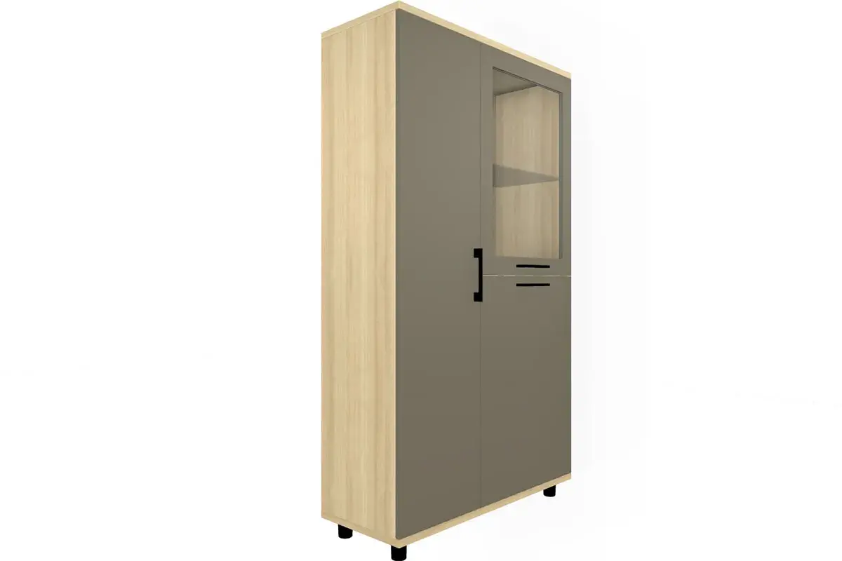 Шкаф многоцелевой ШК-5084-АС-ЛМ (Ясень Асахи/Латте Матовый) в мебель-центре Озерцо