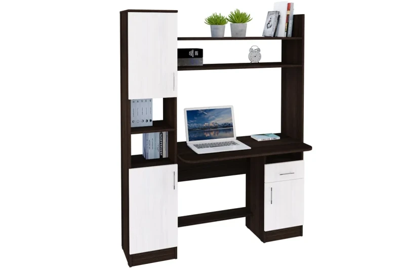 Стол компьютерный Школьник (Венге/Анкор белый) — Мебель-центр Озерцо