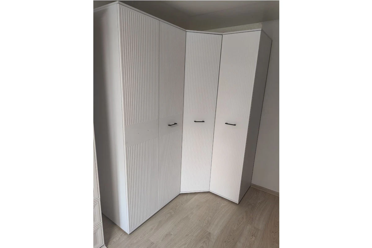 Шкаф Шарлиз 2-х дв. для платья и белья (Белое сияние/Белый снег) в мебель-центре Озерцо