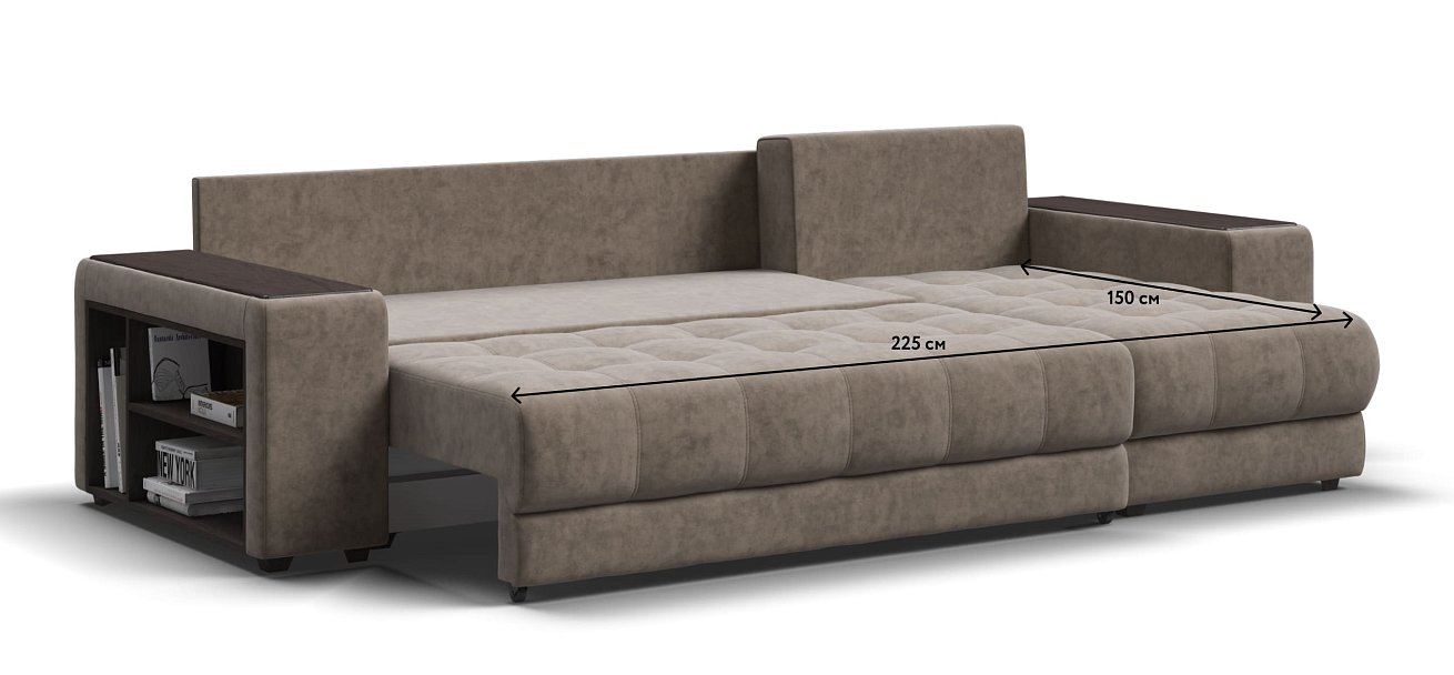 Угловой диван BOSS 3.0 XL Велюр Роял тауп — купить в Озерце