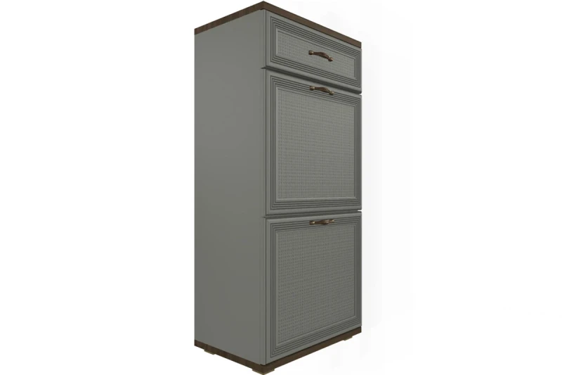 Тумба ТБ-1003-ГТ-СО (Гикори Джексон Темный/Серый Оникс) — Мебель-центр Озерцо