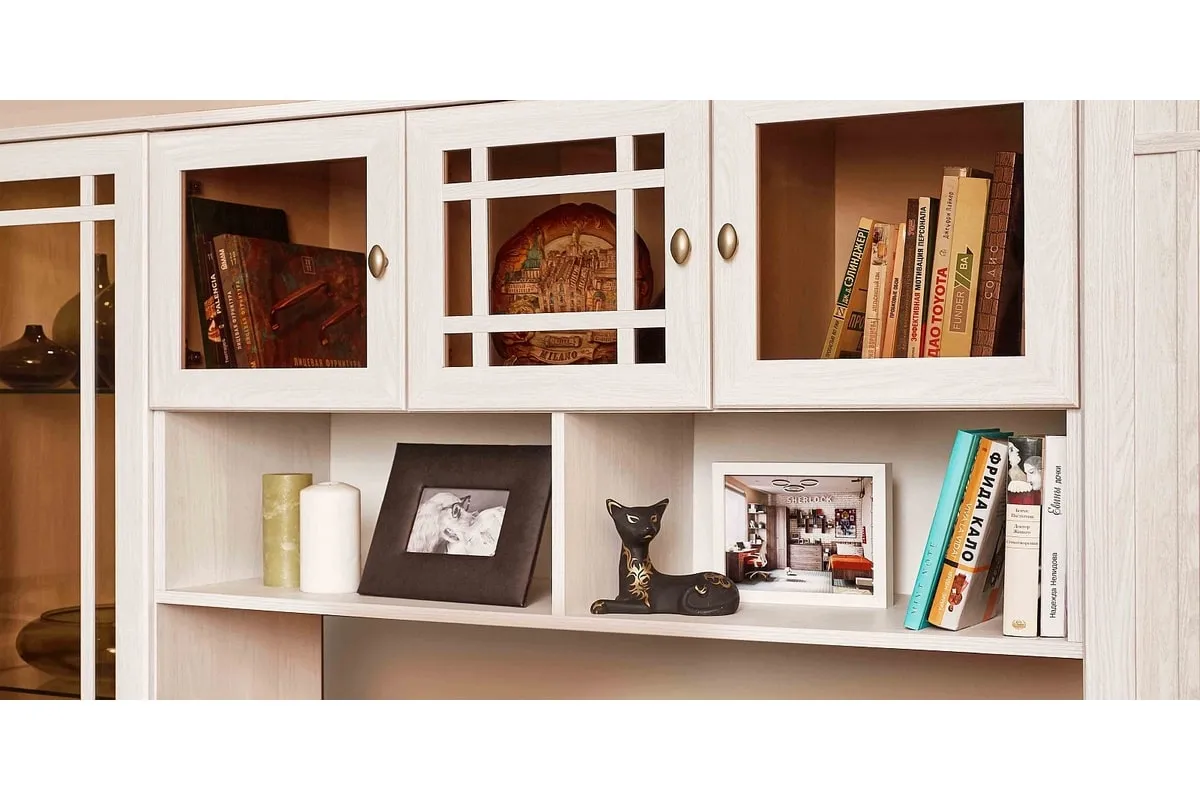 Гостиная Sherlock Ясень Анкор Светлый (Комплект 2) — Мебель-центр Озерцо