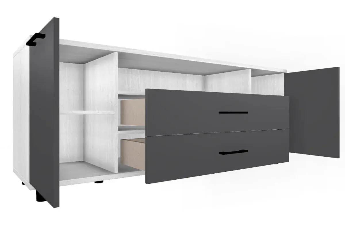 Тумба ТБ-5021-СЯ-АМ (Снежный Ясень/Антрацит Матовый) — Мебель-центр Озерцо