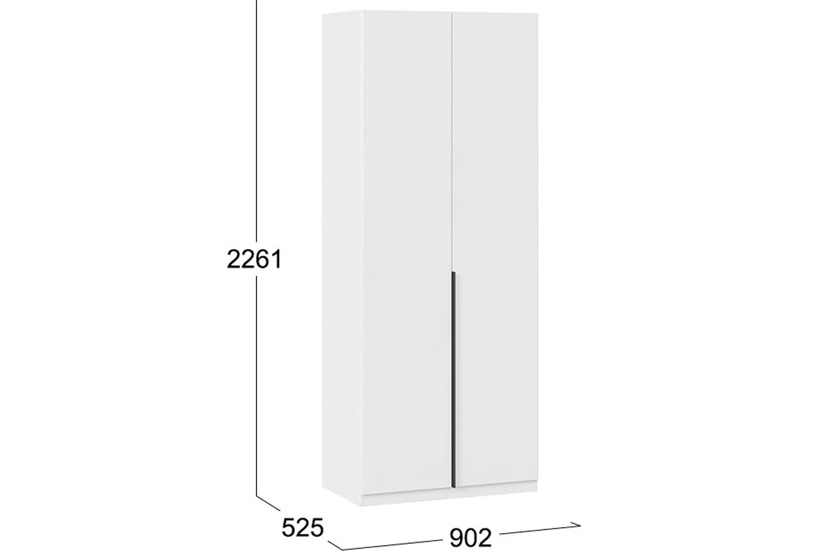 Шкаф для одежды Тесса (Белый Жемчуг/Белый глянец) в мебель-центре Озерцо