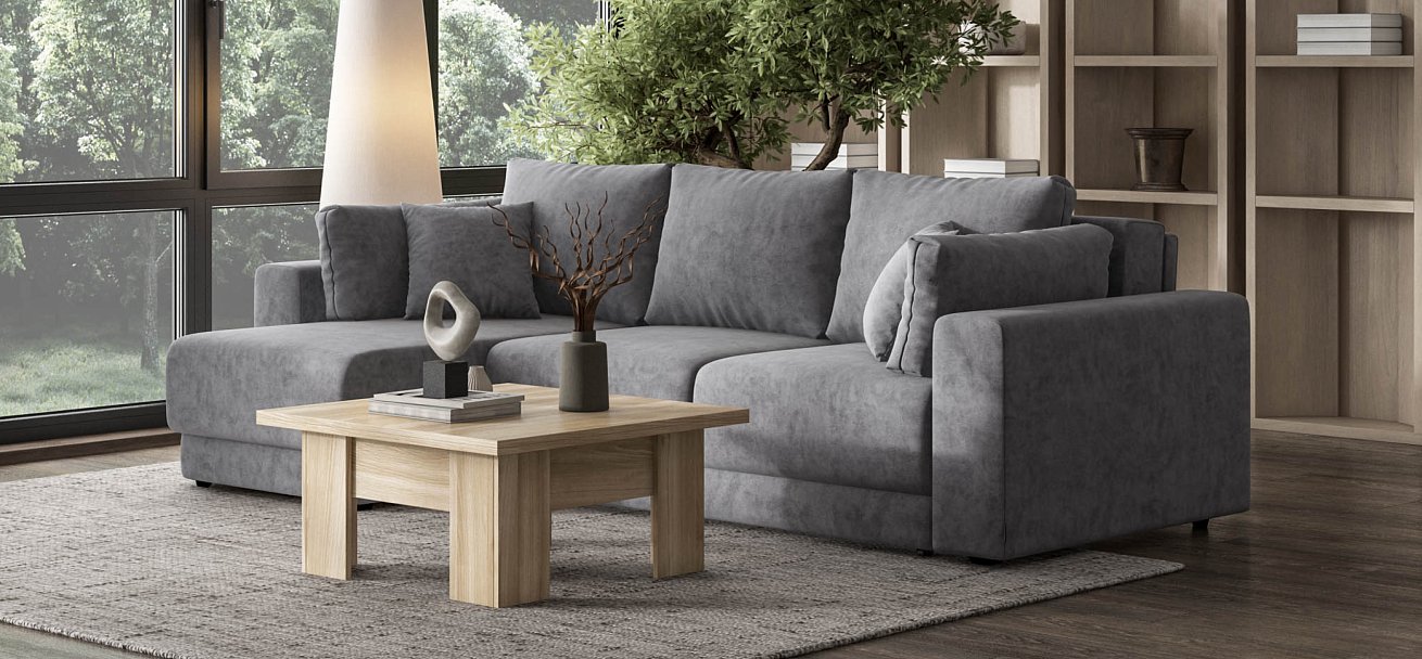 Босс Прайм ХЛ угловой диван Велюр Роял агат — купить в Озерце