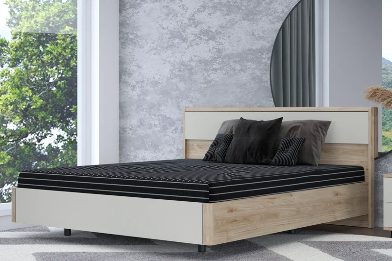 Кровать КР-5004-ГС-КМ 180х200 (Гикори Джексон Светлый/Кашемир Матовый) - купить в Озерце