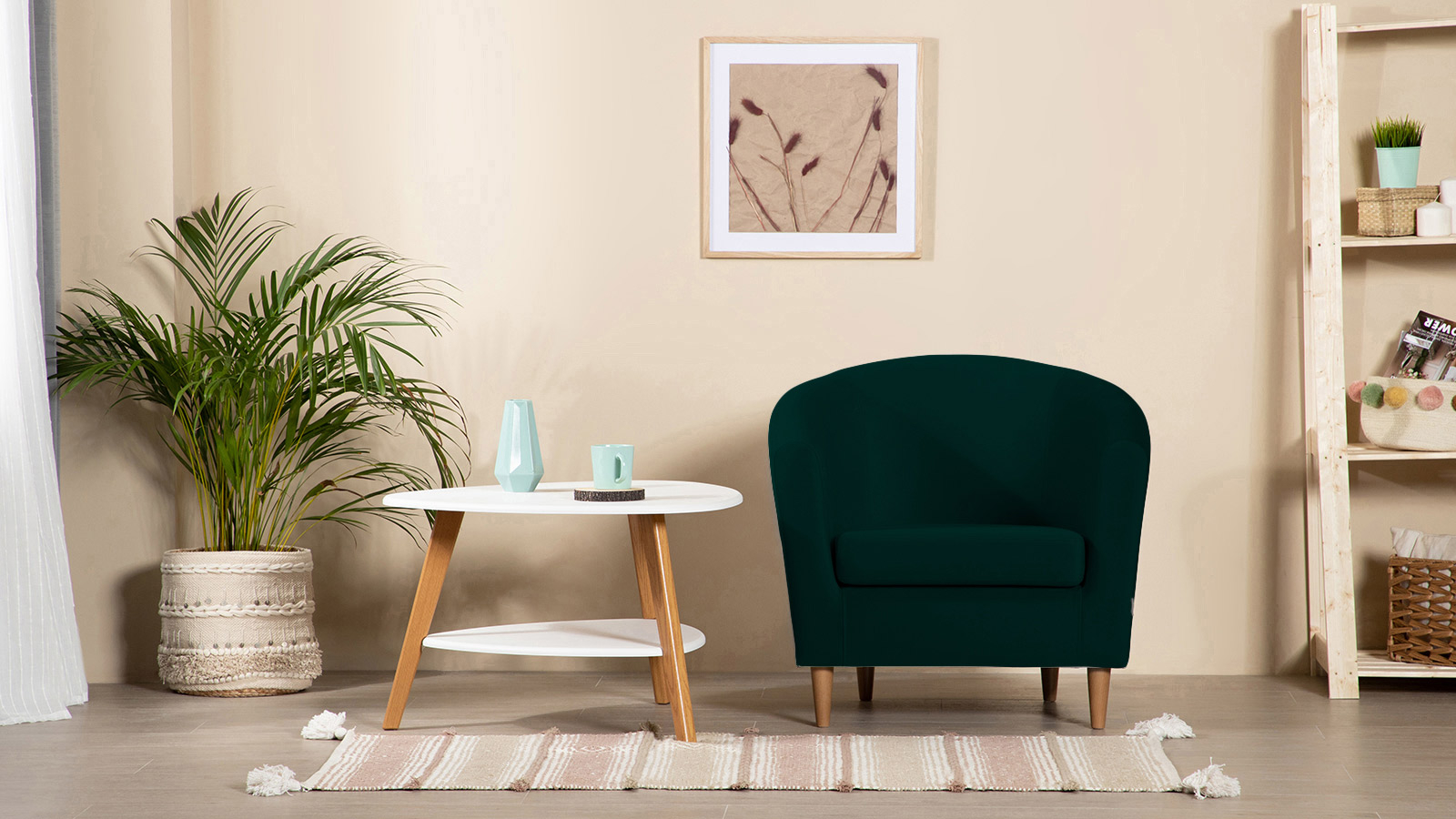 Кресло Moony Sky velvet 42, светлые ножки 75x80 — купить в Озерце