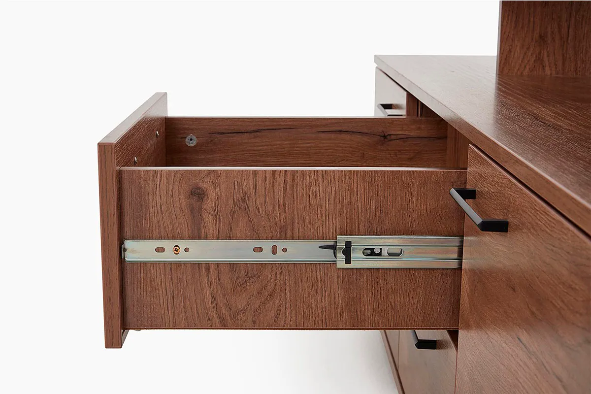 Тумба комбинированная Валери 1 (Дуб Табачный/Чёрный) — Мебель-центр Озерцо