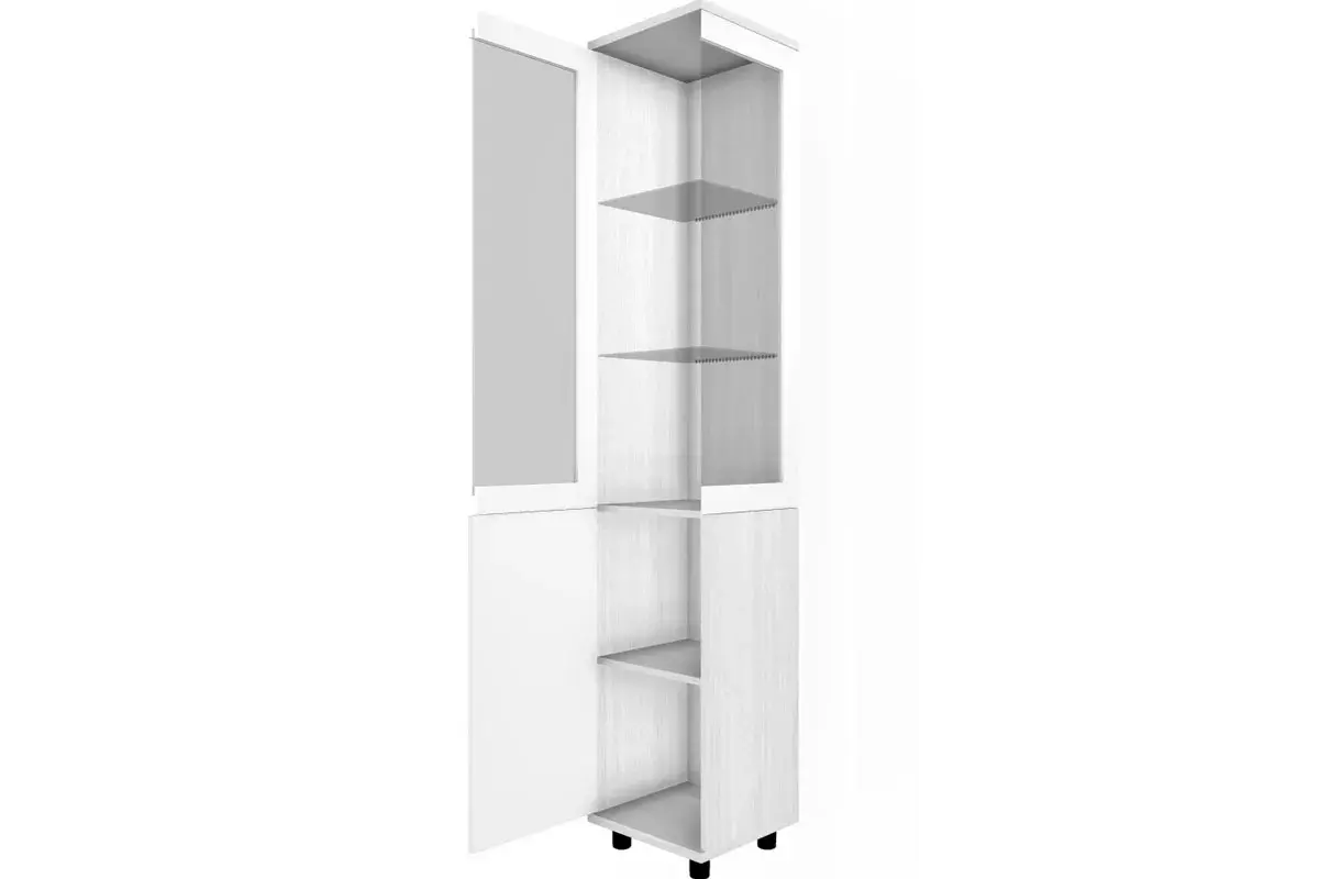 Шкаф многоцелевой ШК-5069-СЯ-БГ (Снежный Ясень/Белый Бриллиант Глянцевый) в мебель-центре Озерцо