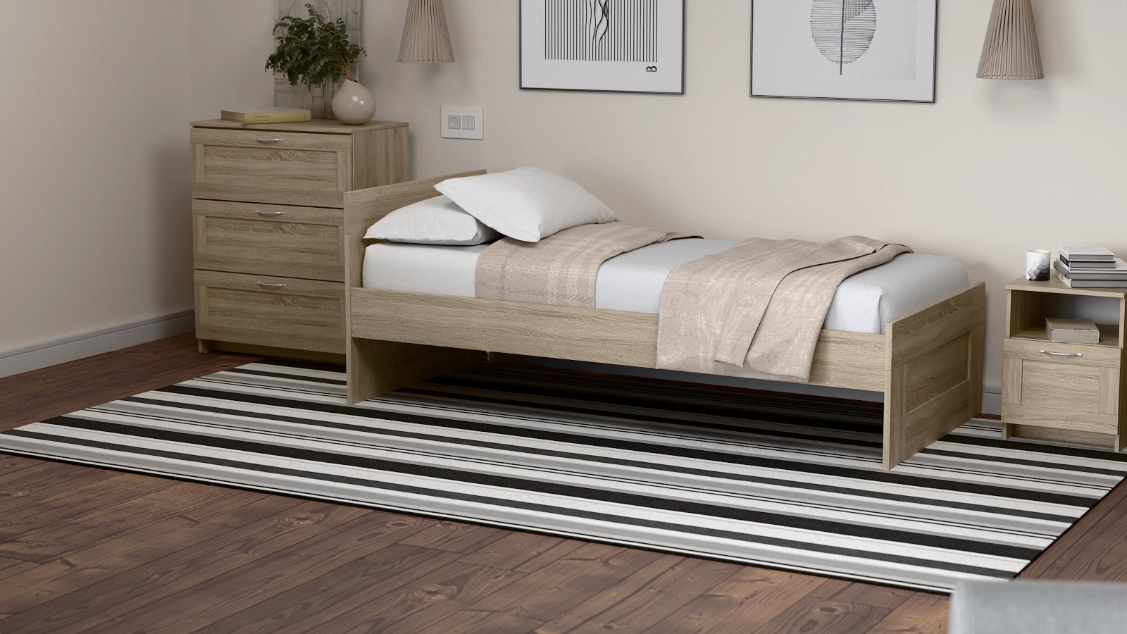 Кровать Istra Pro Сонома 90x200 - купить в Озерце