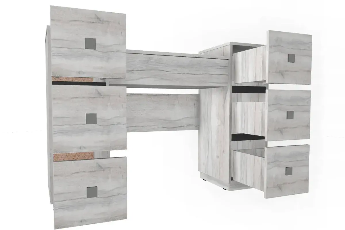 Стол туалетный Neo 43 (Дуб Шавиниган/Антрацит) — Мебель-центр Озерцо