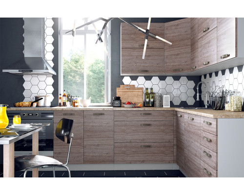 Алеся кухня угловая. Цвет дуб анкона — Мебель-центр Озерцо