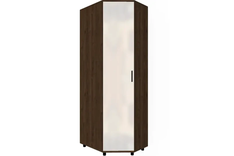 Шкаф угловой для одежды и белья ШК-5018-ГТ-БГ (Гикори Джексон Темный/Белый Бриллиант Глянцевый) в мебель-центре Озерцо