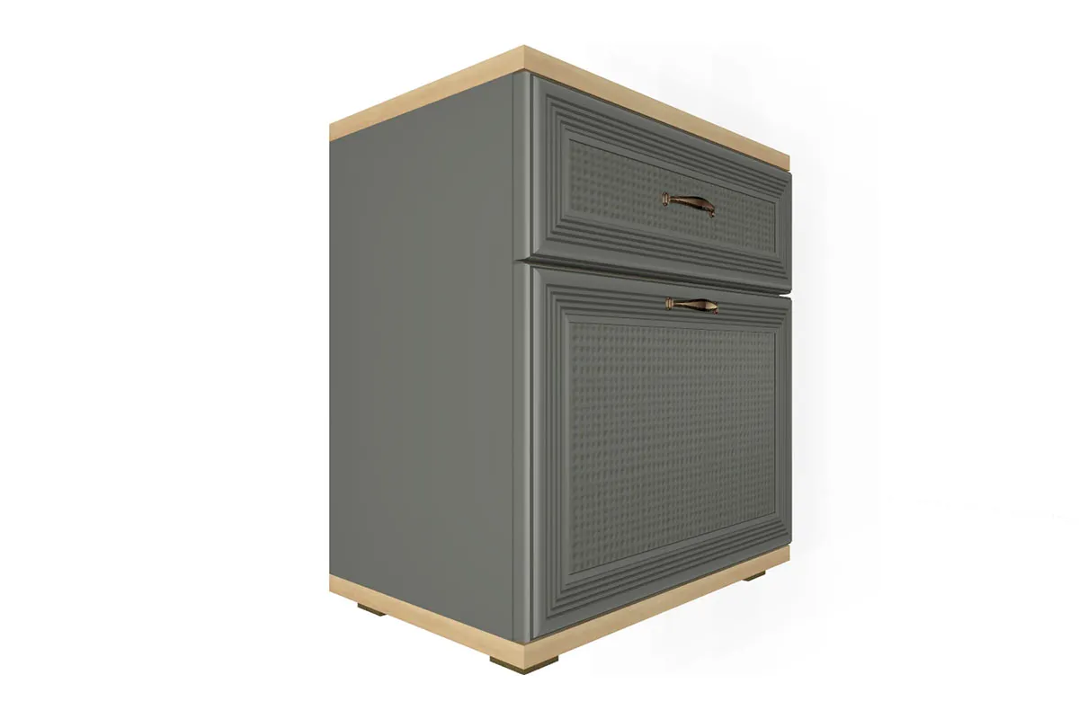 Готовый комплект для спальни СК-1022-АС-СО-В (Ясень Асахи/Серый Оникс/Велюр) - купить в Озерце