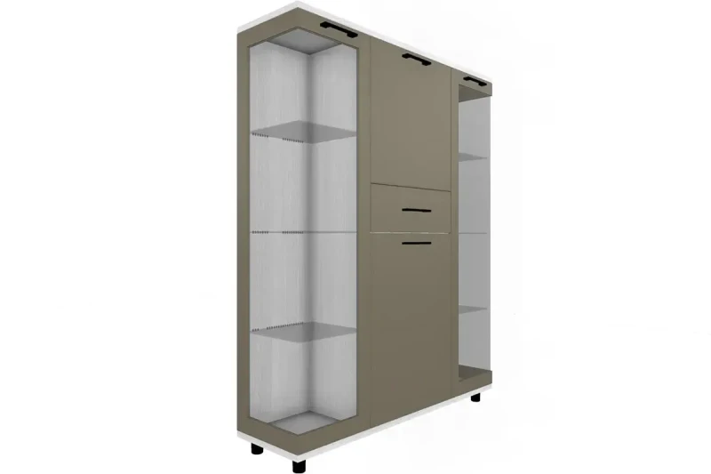 Шкаф многоцелевой ШК-5080-СЯ-ЛМ (Снежный Ясень/Латте Матовый) в мебель-центре Озерцо