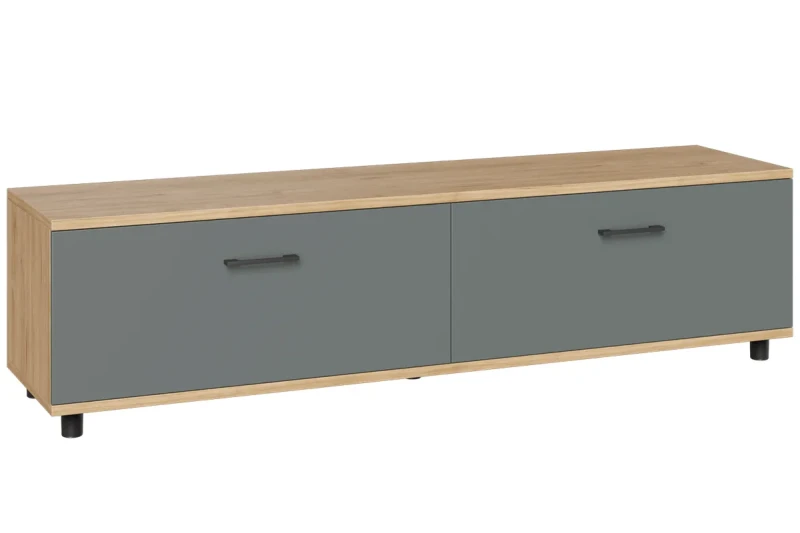 Тумба ТБ-5038-ГС-АМ (Гикори Джексон Светлый/Антрацит Матовый) — Мебель-центр Озерцо