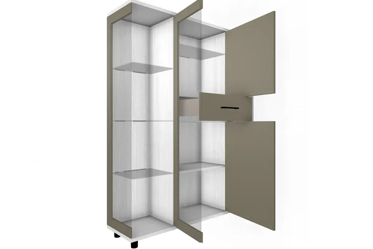 Шкаф многоцелевой ШК-5080-СЯ-ЛМ (Снежный Ясень/Латте Матовый) в мебель-центре Озерцо