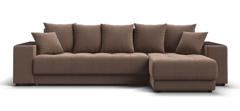 Ванкувер угловой диван Велюр Монолит мокко — купить в Озерце