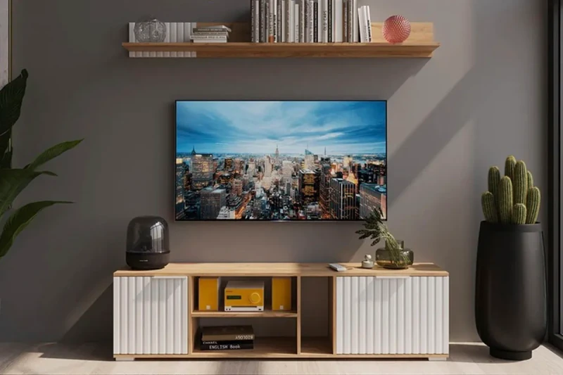 Набор мебели для гостиной Хилтон №4 (Дуб Крафт золотой/Белый матовый) — Мебель-центр Озерцо