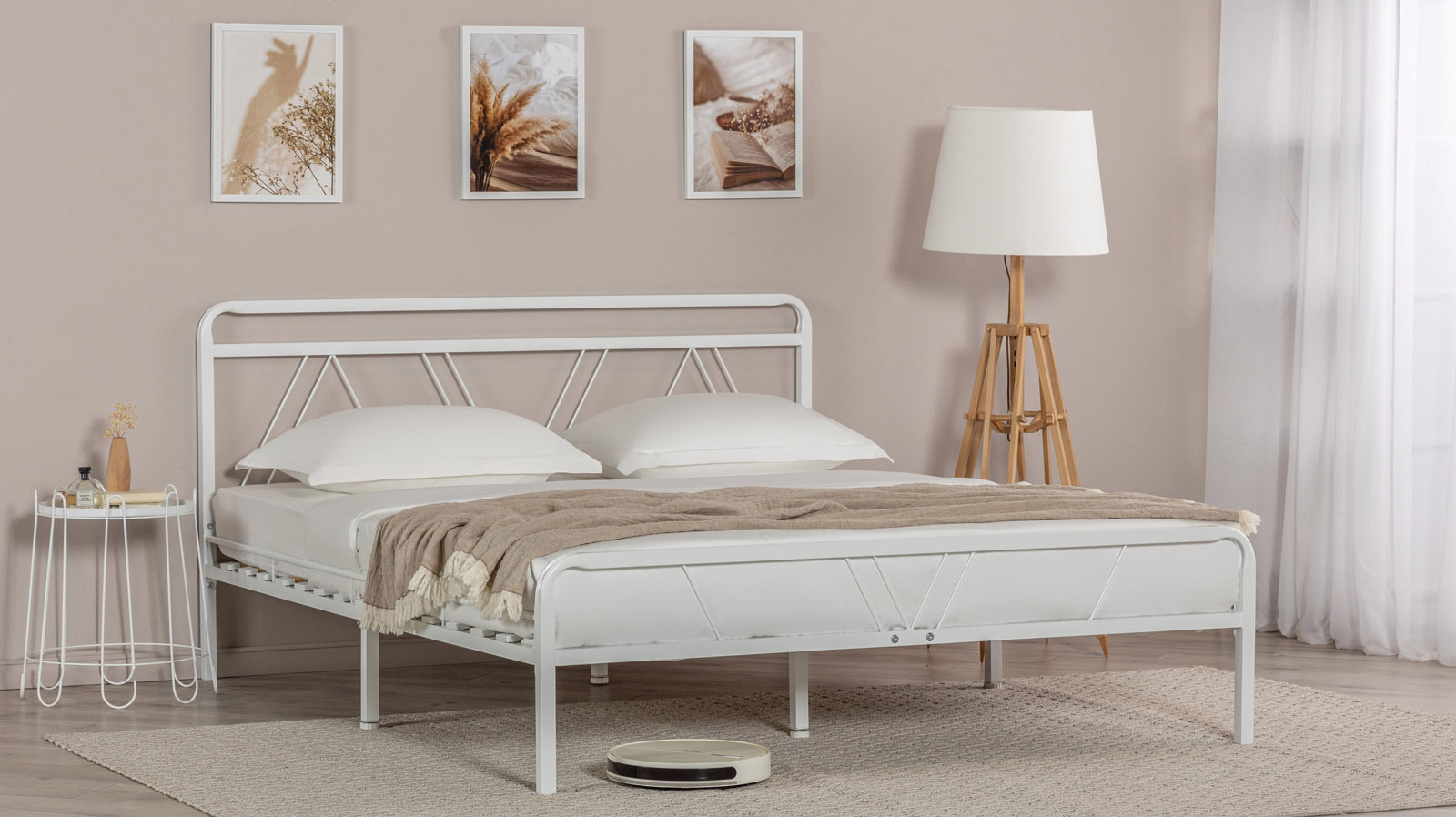 Кровать Cassis, цвет белый 140x200 - купить в Озерце