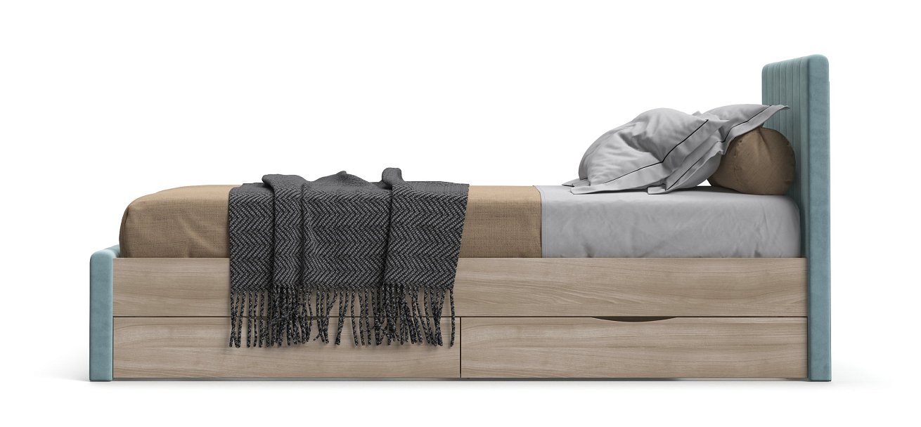 Кровать ЛОФТ Мини Сонома, MONOLIT аква - купить в Озерце