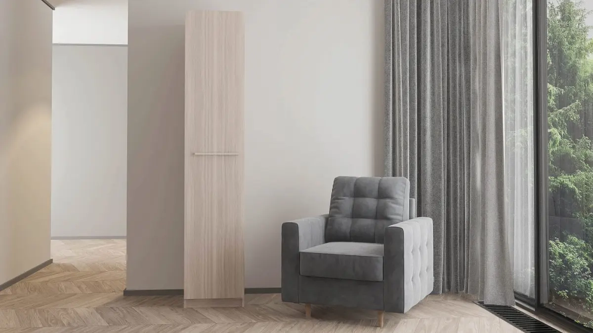 Шкаф однодверный Noble 45 см, цвет Ясень&Белый 45x53 — купить в Озерце