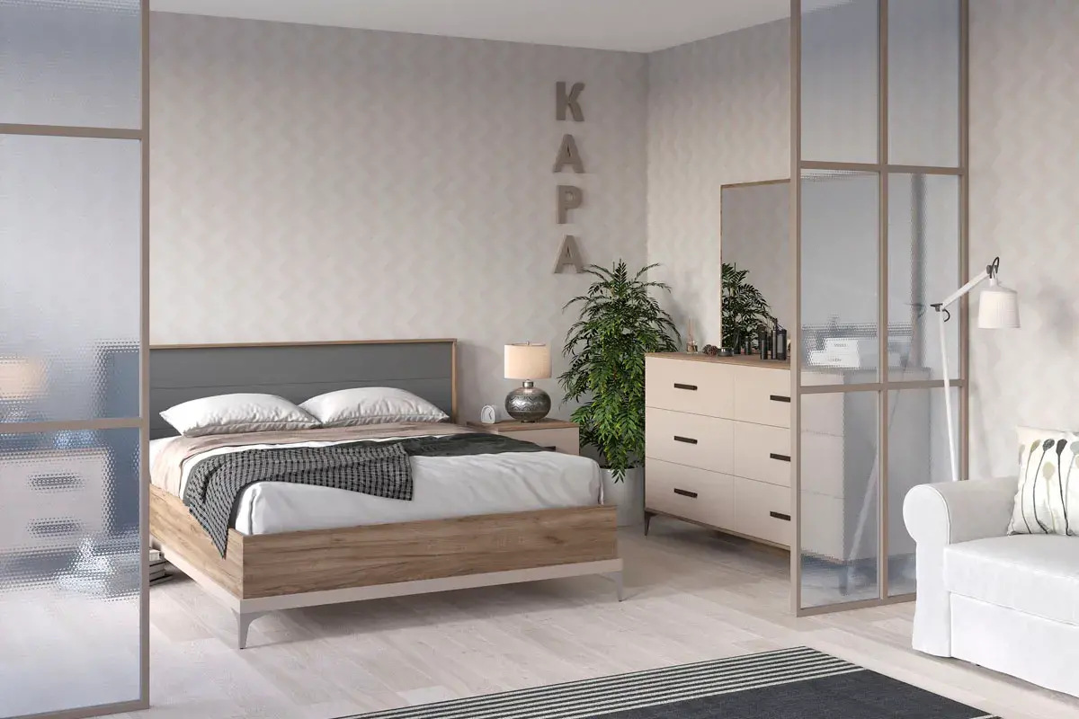 Кровать Кара 9 со стационарным основанием 160х200 (Дуб Табачный Craft) - купить в Озерце