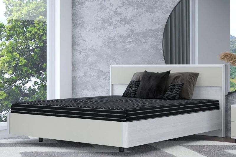 Кровать КР-5004-СЯ-КМ 180х200 (Снежный Ясень/Кашемир Матовый) - купить в Озерце