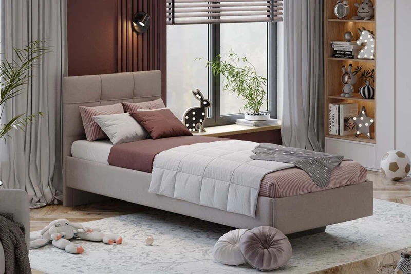 Кровать Элис с мягкой обивкой Тип 1 80х200 (Велюр/Ultra cashmere) - купить в Озерце