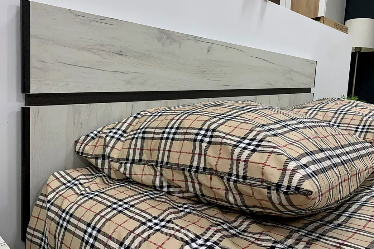 Кровать Крафт Мод.КТ3в без основания 140х200 (Дуб крафт белый/Венге) - купить в Озерце