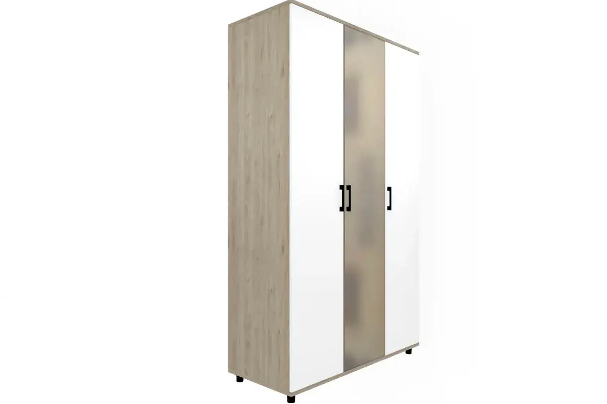 Спальня Грейс комплект 2 (Гикори Джексон Светлый/Белый Бриллиант Глянцевый) - купить в Озерце